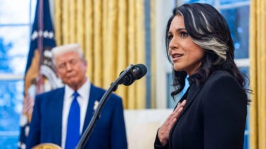 Tulsi Gabbard reverses position on Iran nuclear threat while Trump looks on