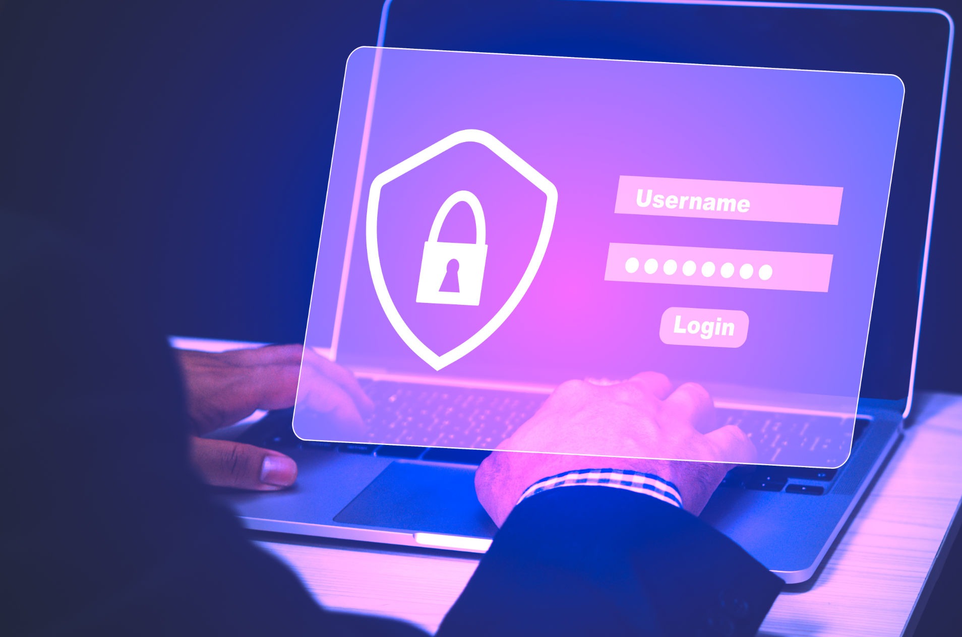 Login screen for password