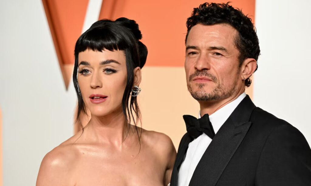 Katy Perry and Orlando Bloom posing together before breakup announcement