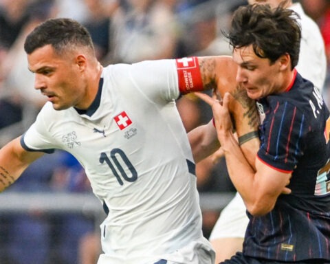 US soccer player struggles against Switzerland’s captain during a friendly match loss