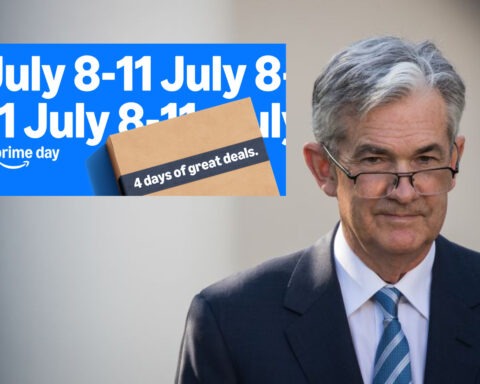 Jerome Powell reacts during press conference amid Prime Day concerns