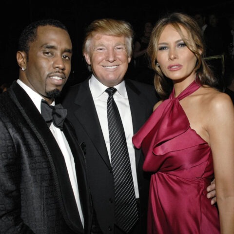 Donald Trump, Melania Trump, and Sean Combs at formal event