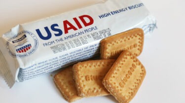 Pile of emergency food rations awaiting destruction under Trump administration order