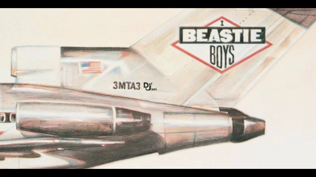 Cover art from Beastie Boys’ album “Licensed to Ill” showing a jet tail with band logo