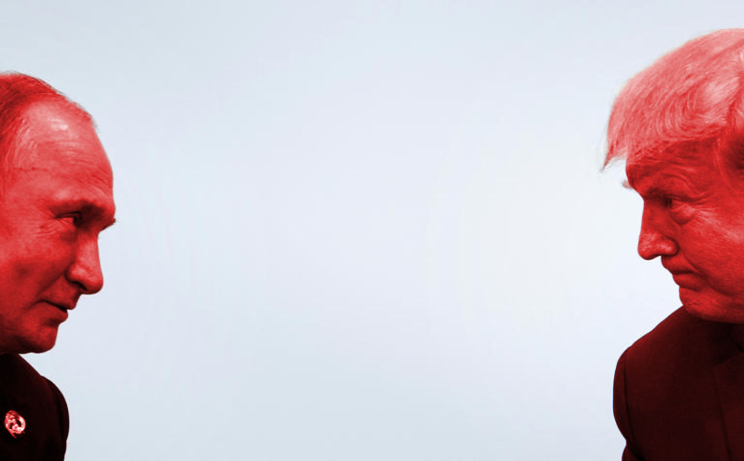 Vladimir Putin and Donald Trump facing each other during a meeting.