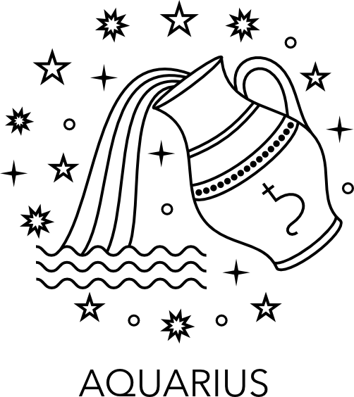 Aquarius zodiac icon