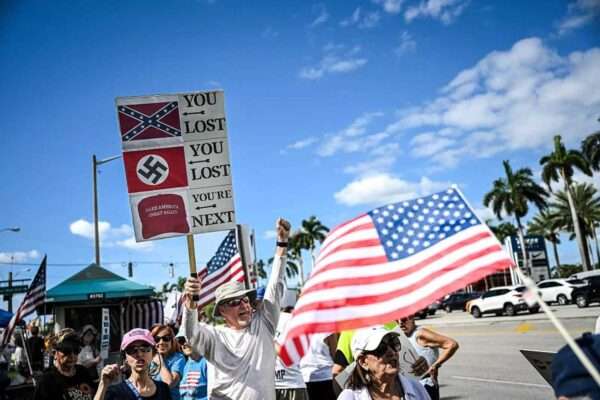 Trump Credits Jobs Boom to ‘Thriving Paid Protest Sector’